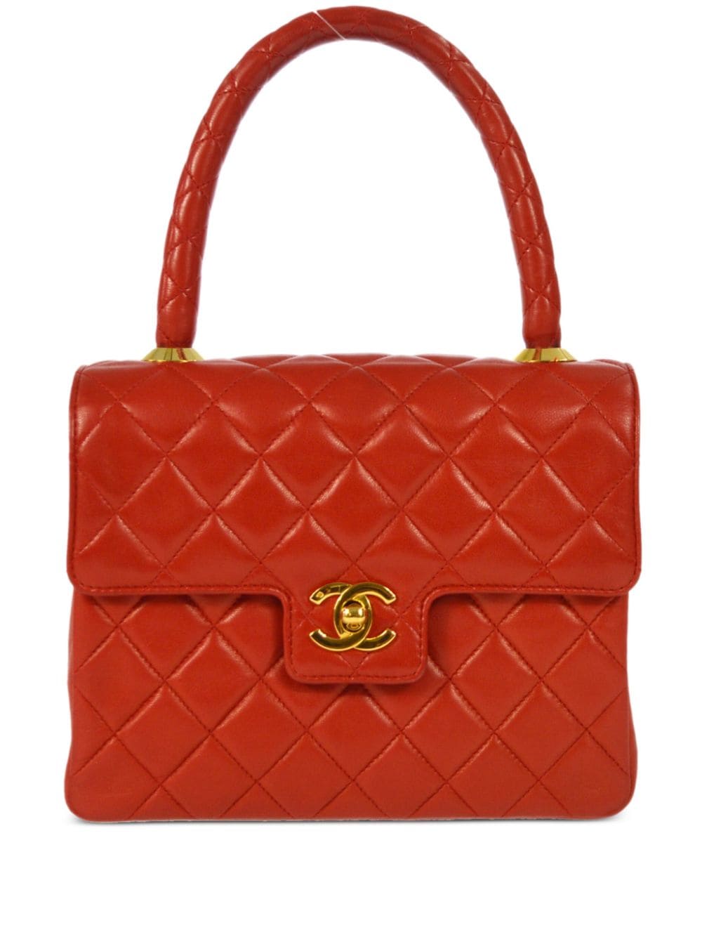 CHANEL Pre-Owned 1992 Kelly diamond-quilted tote bag - Red von CHANEL Pre-Owned