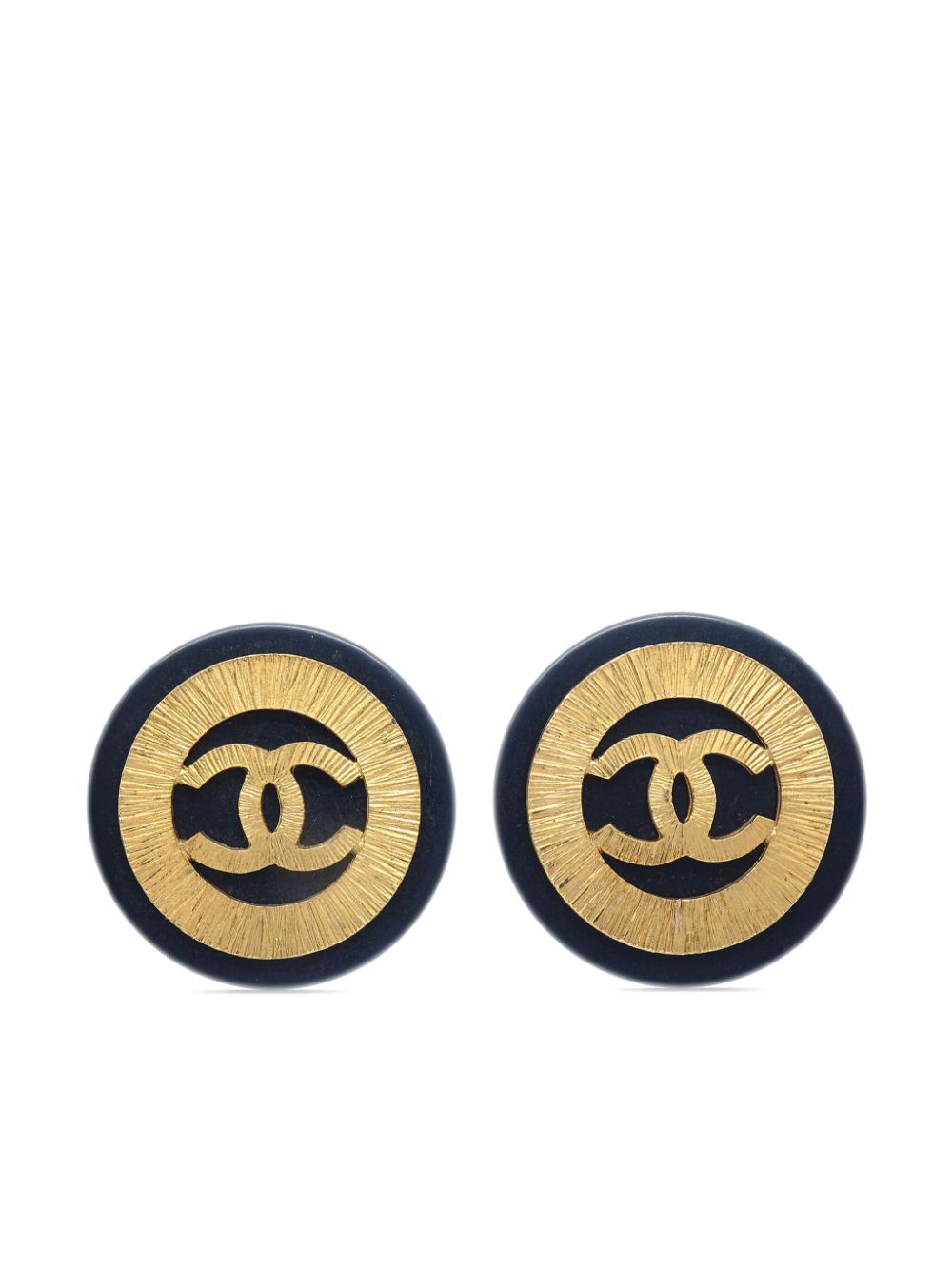 CHANEL Pre-Owned 1993 CC button clip-on earrings - Gold von CHANEL Pre-Owned