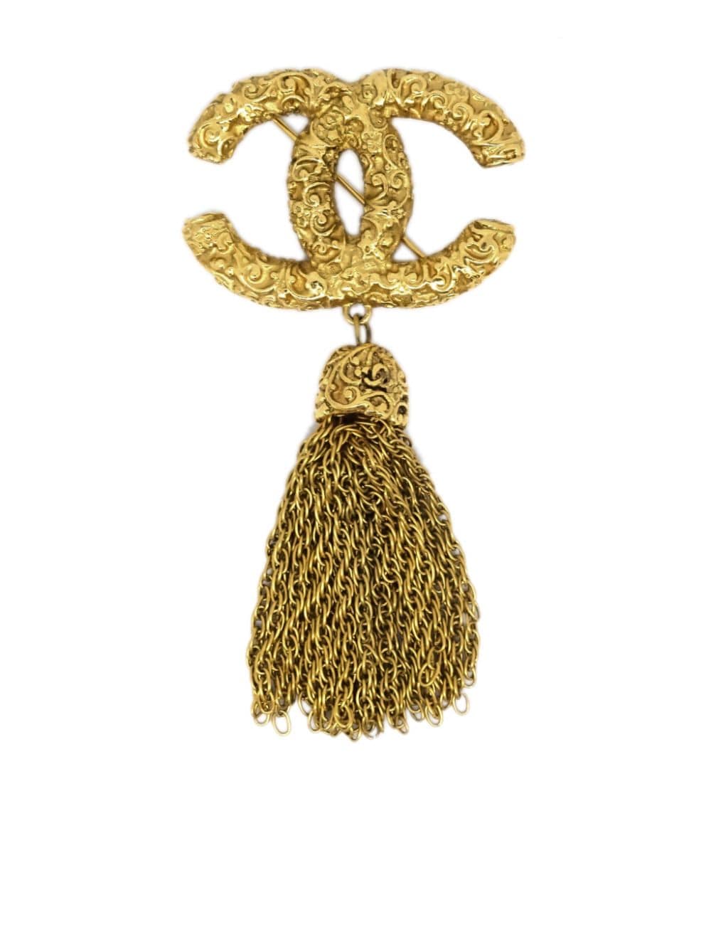 CHANEL Pre-Owned 1993 CC tassel-detail brooch - Gold von CHANEL Pre-Owned