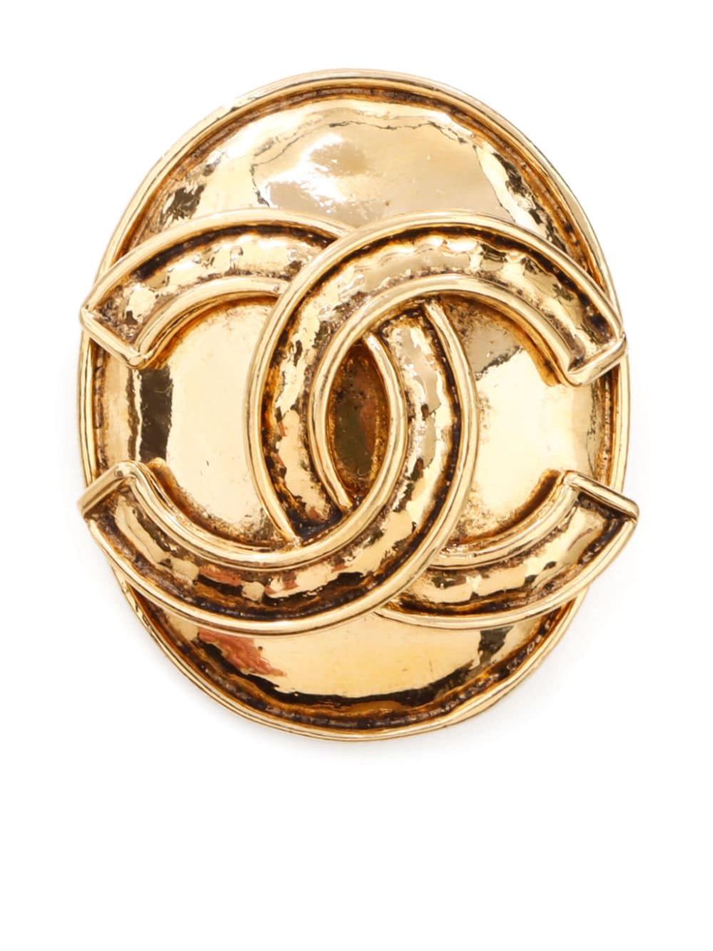 CHANEL Pre-Owned 1994 CC gold-plated brooch von CHANEL Pre-Owned