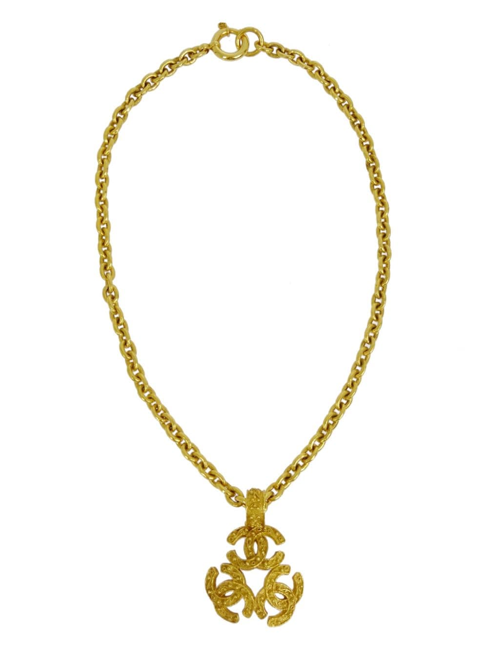 CHANEL Pre-Owned 1994 Triple CC chain necklace - Gold von CHANEL Pre-Owned