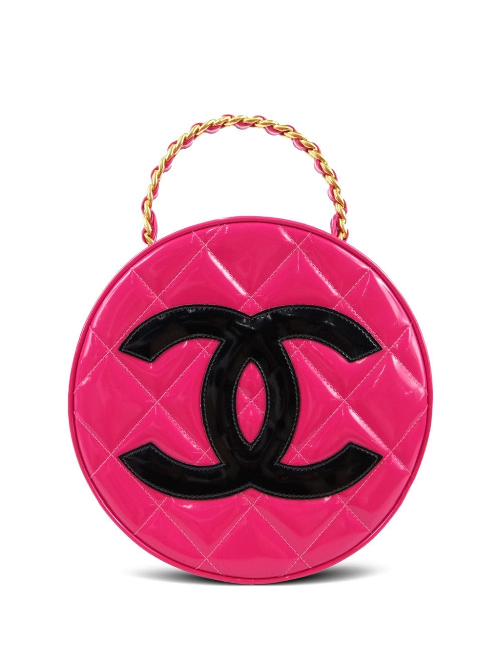 CHANEL Pre-Owned 1995 CC patch round vanity handbag - Pink von CHANEL Pre-Owned