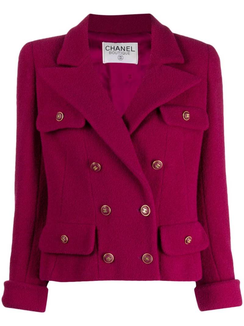 CHANEL Pre-Owned 1995 double-breasted blazer - Pink von CHANEL Pre-Owned