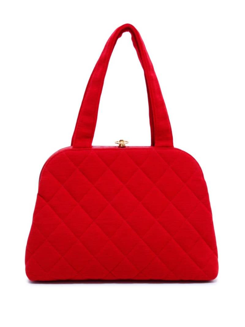 CHANEL Pre-Owned 1996-1997 diamond-quilted top-handle bag - Red von CHANEL Pre-Owned