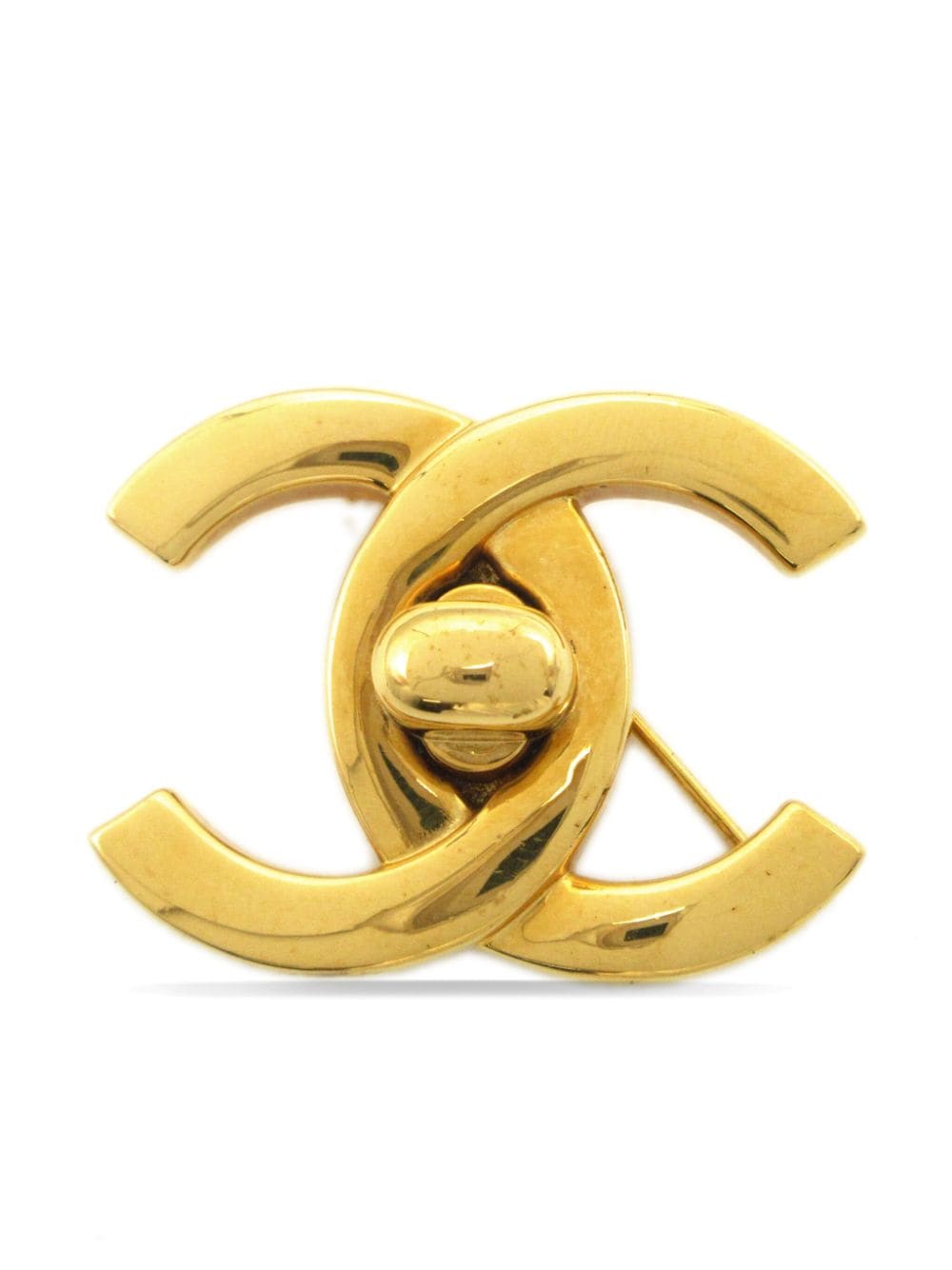 CHANEL Pre-Owned 1996 CC turn-lock brooch - Gold von CHANEL Pre-Owned