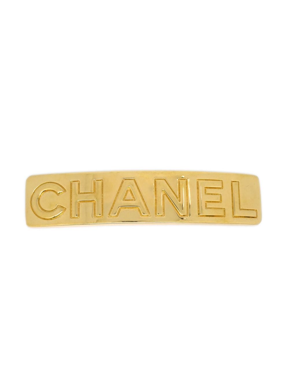 CHANEL Pre-Owned 1997 logo-embossed hair clip - Gold von CHANEL Pre-Owned