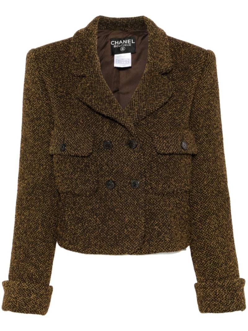 CHANEL Pre-Owned 1997 tweed cropped jacket - Yellow von CHANEL Pre-Owned