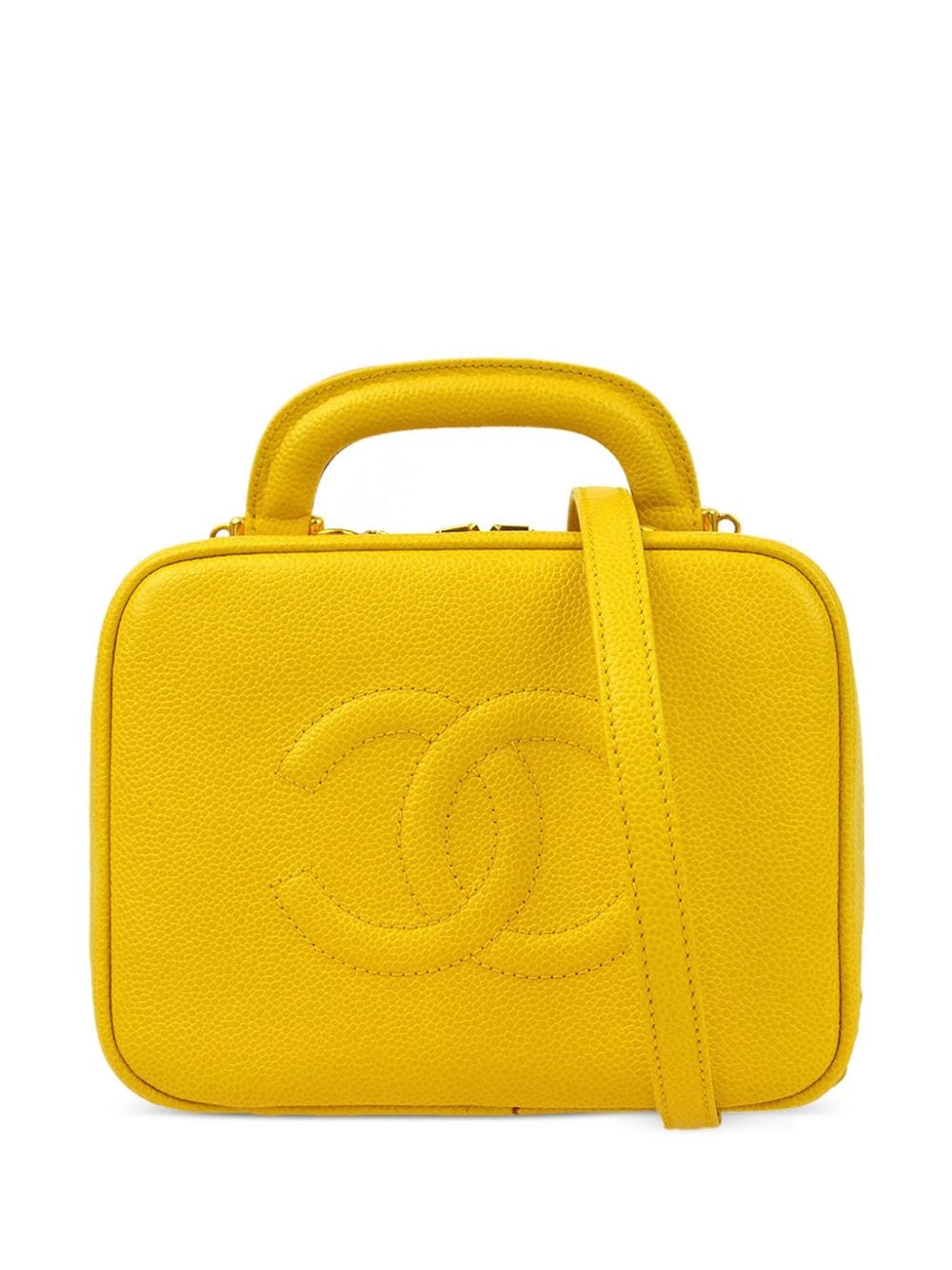 CHANEL Pre-Owned 1998 Timeless two-way vanity bag - Yellow von CHANEL Pre-Owned