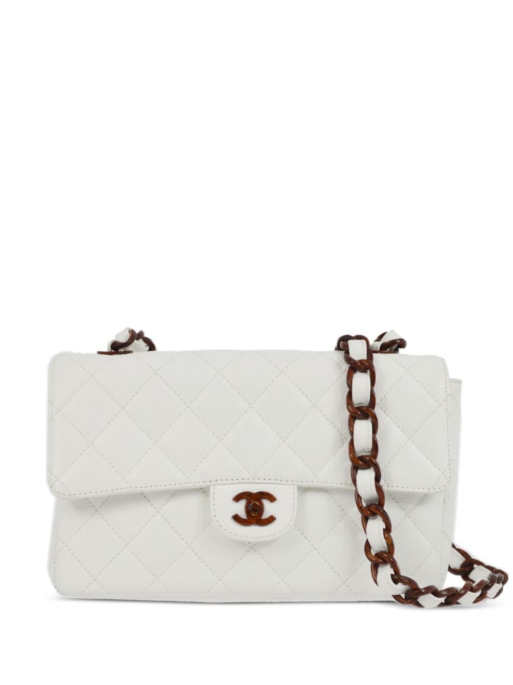 CHANEL Pre-Owned 1998 medium Classic Flap shoulder bag - White von CHANEL Pre-Owned