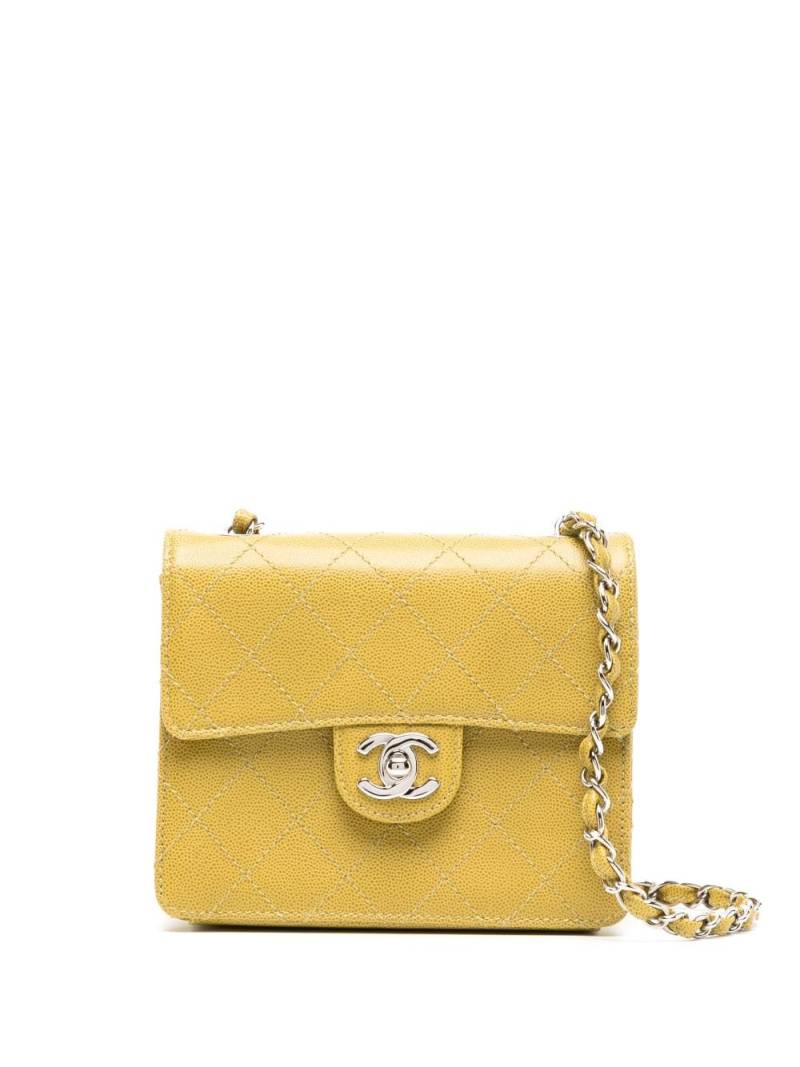 CHANEL Pre-Owned 1998 mini square Classic Flap shoulder bag - Yellow von CHANEL Pre-Owned