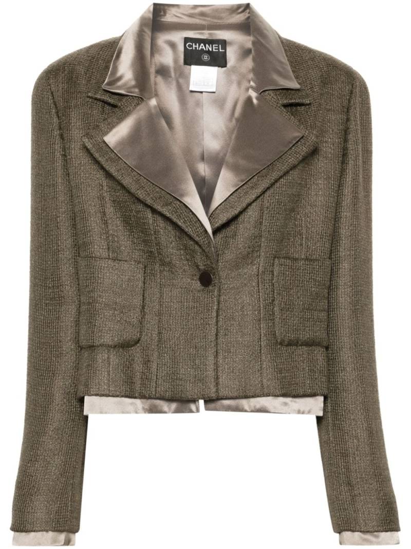 CHANEL Pre-Owned 1999 layered tweed jacket - Green von CHANEL Pre-Owned
