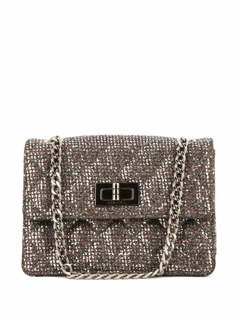 CHANEL Pre-Owned 2.55 mini metallic flap handbag - Grey von CHANEL Pre-Owned