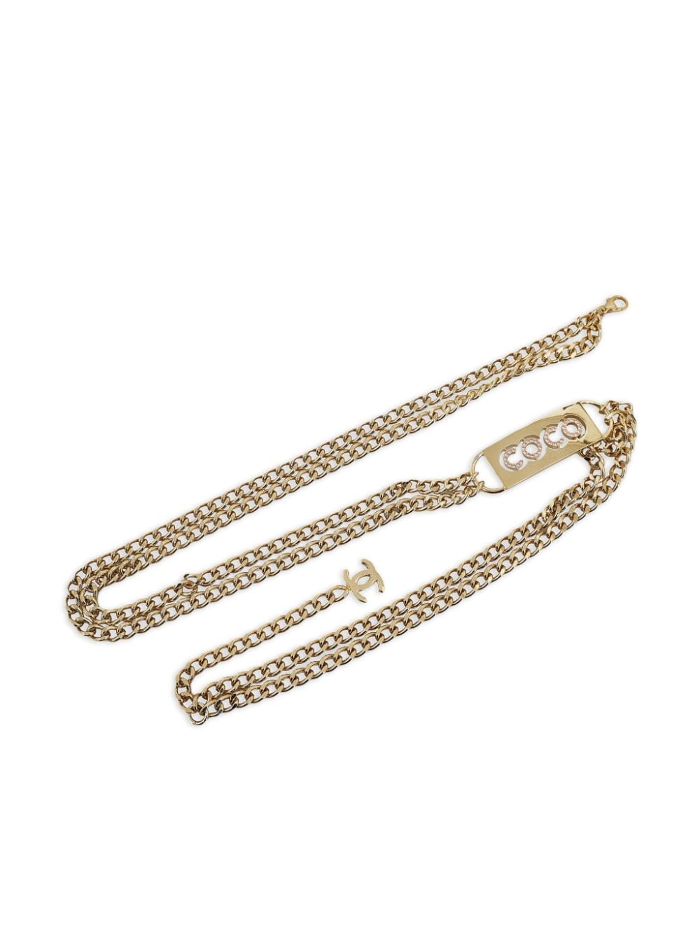 CHANEL Pre-Owned 2000-2010 Coco Name Plate chain-link belt - Gold von CHANEL Pre-Owned