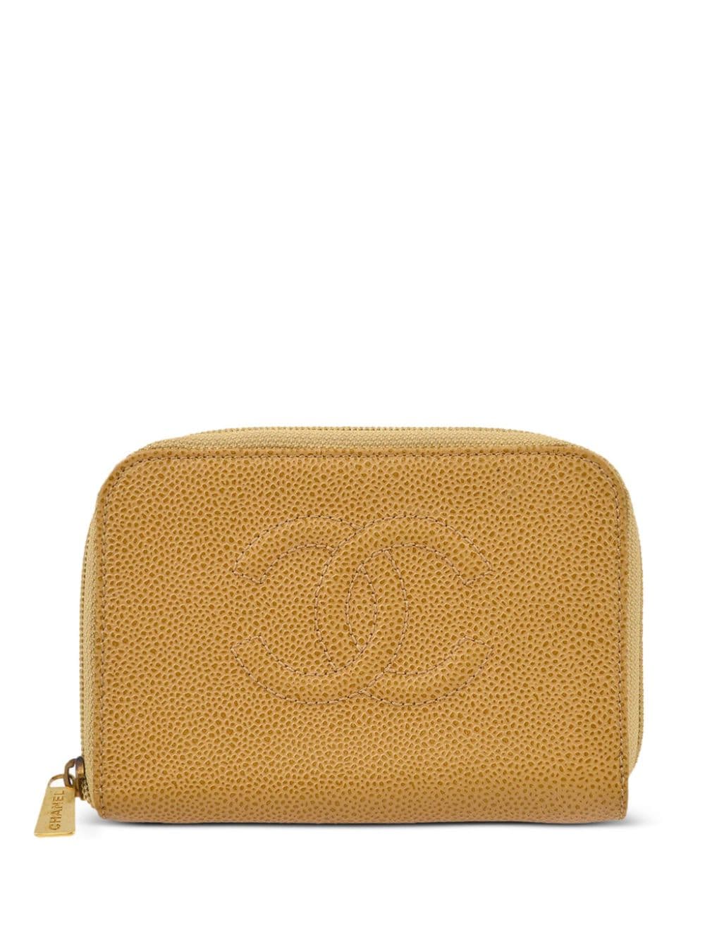 CHANEL Pre-Owned 2000 CC-embossed leather wallet - Yellow von CHANEL Pre-Owned