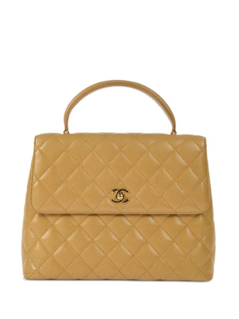 CHANEL Pre-Owned 2000 medium Kelly diamond-quilted tote bag - Neutrals von CHANEL Pre-Owned