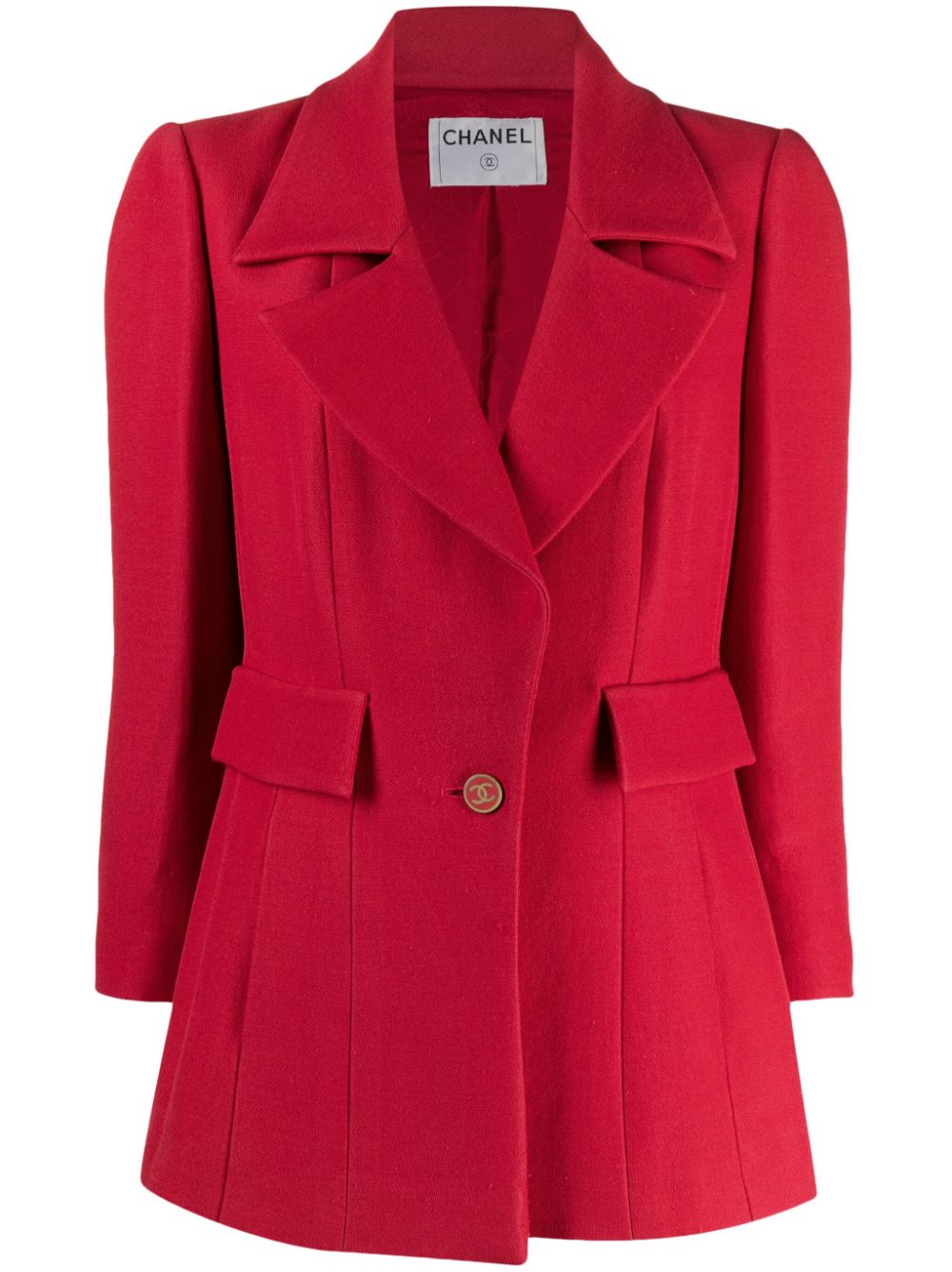 CHANEL Pre-Owned 2000s CC single-breasted blazer - Red von CHANEL Pre-Owned