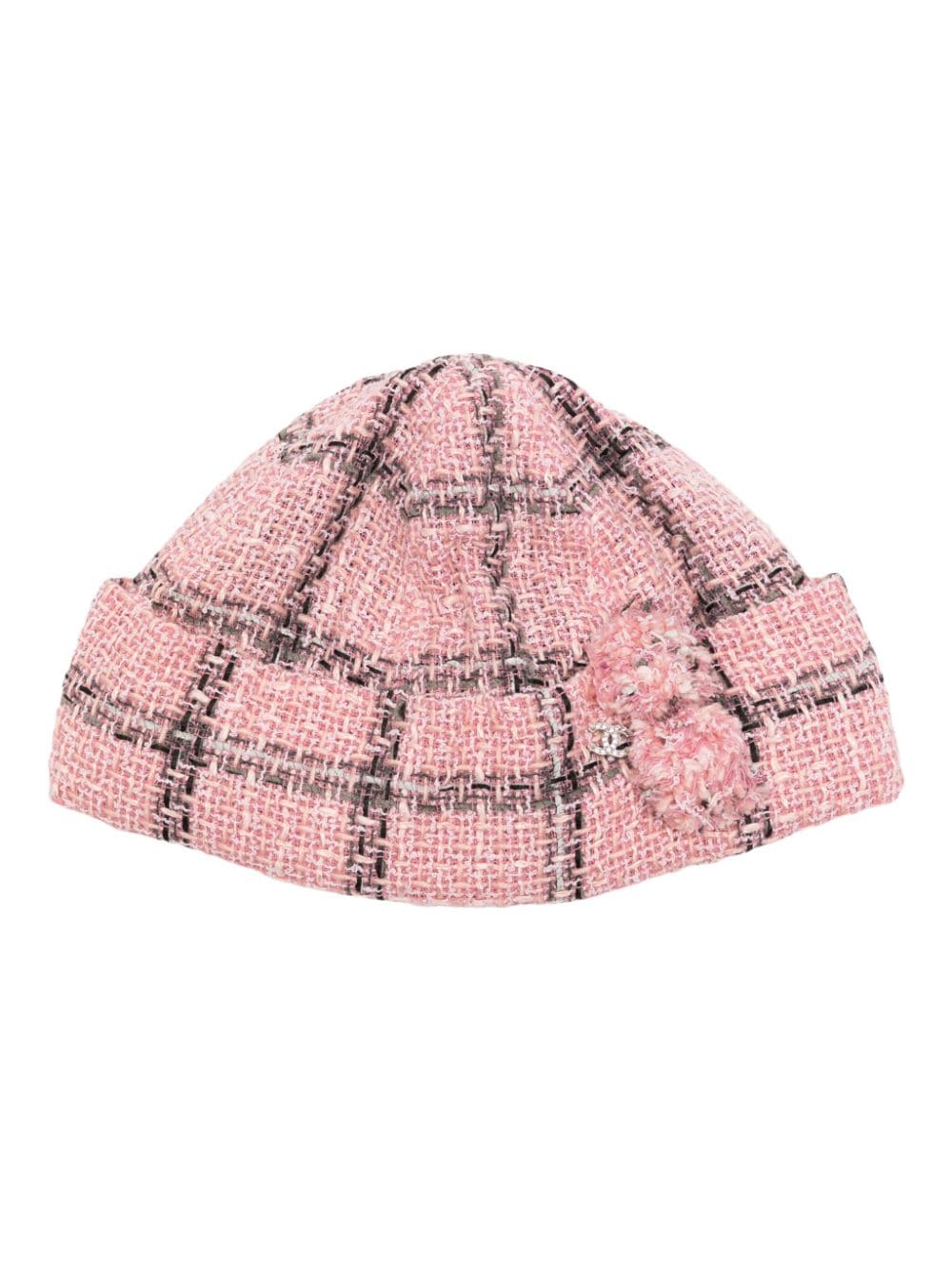 CHANEL Pre-Owned 2000s CC tweed beanie - Pink von CHANEL Pre-Owned