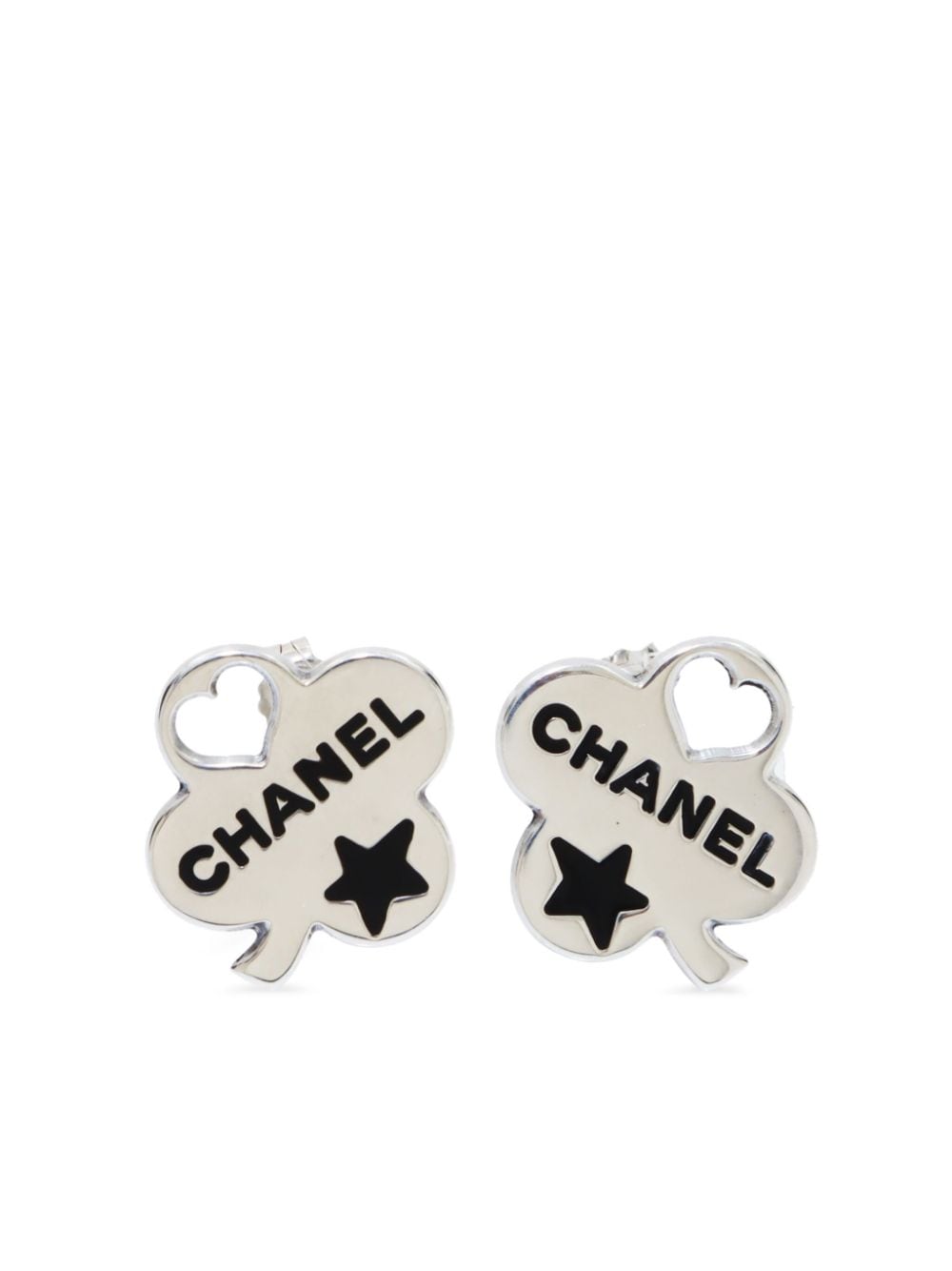 CHANEL Pre-Owned 2000s Clover Star stud earrings - Silver von CHANEL Pre-Owned