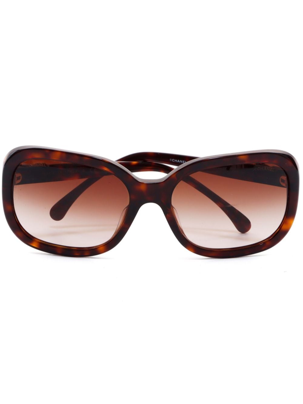 CHANEL Pre-Owned 2000s gradient lenses tortoiseshell sunglasses - Brown von CHANEL Pre-Owned