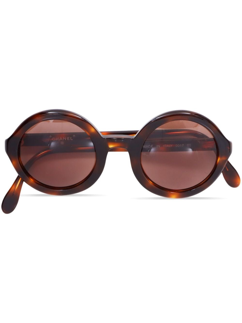 CHANEL Pre-Owned 2000s tortoiseshell-effect round-frame sunglasses - Brown von CHANEL Pre-Owned