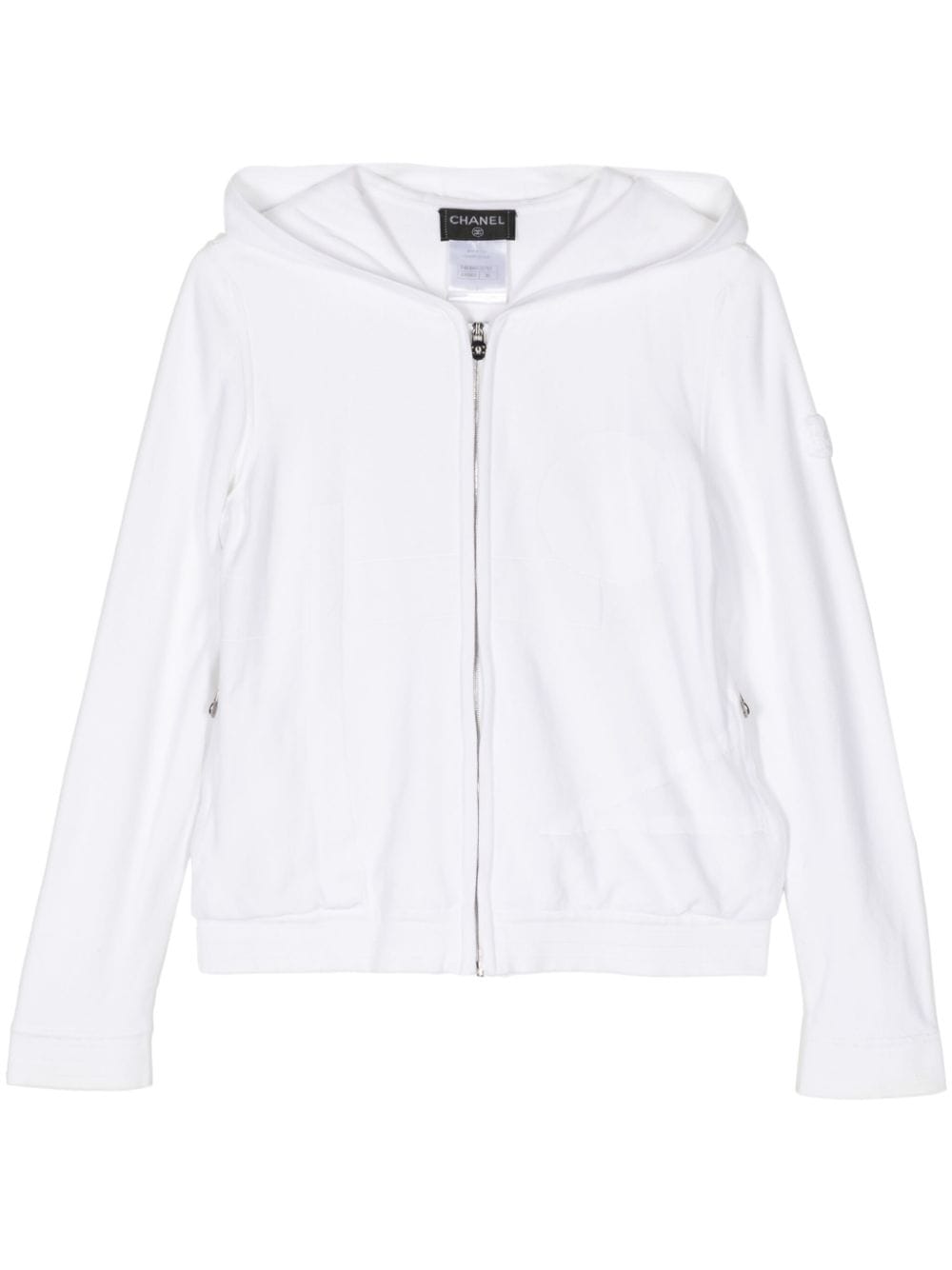 CHANEL Pre-Owned 2000s zip-up cotton hoodie - White von CHANEL Pre-Owned