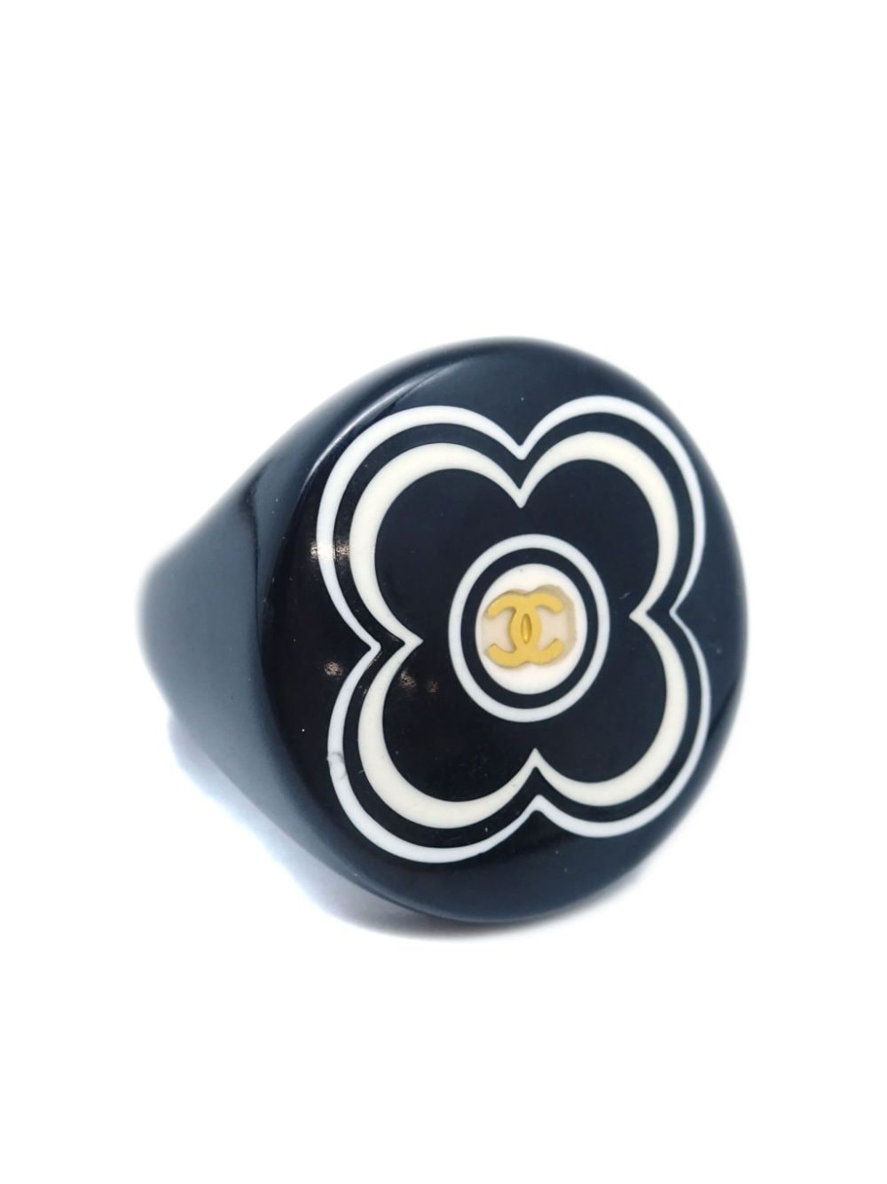 CHANEL Pre-Owned 2001 CC signet ring - Black von CHANEL Pre-Owned