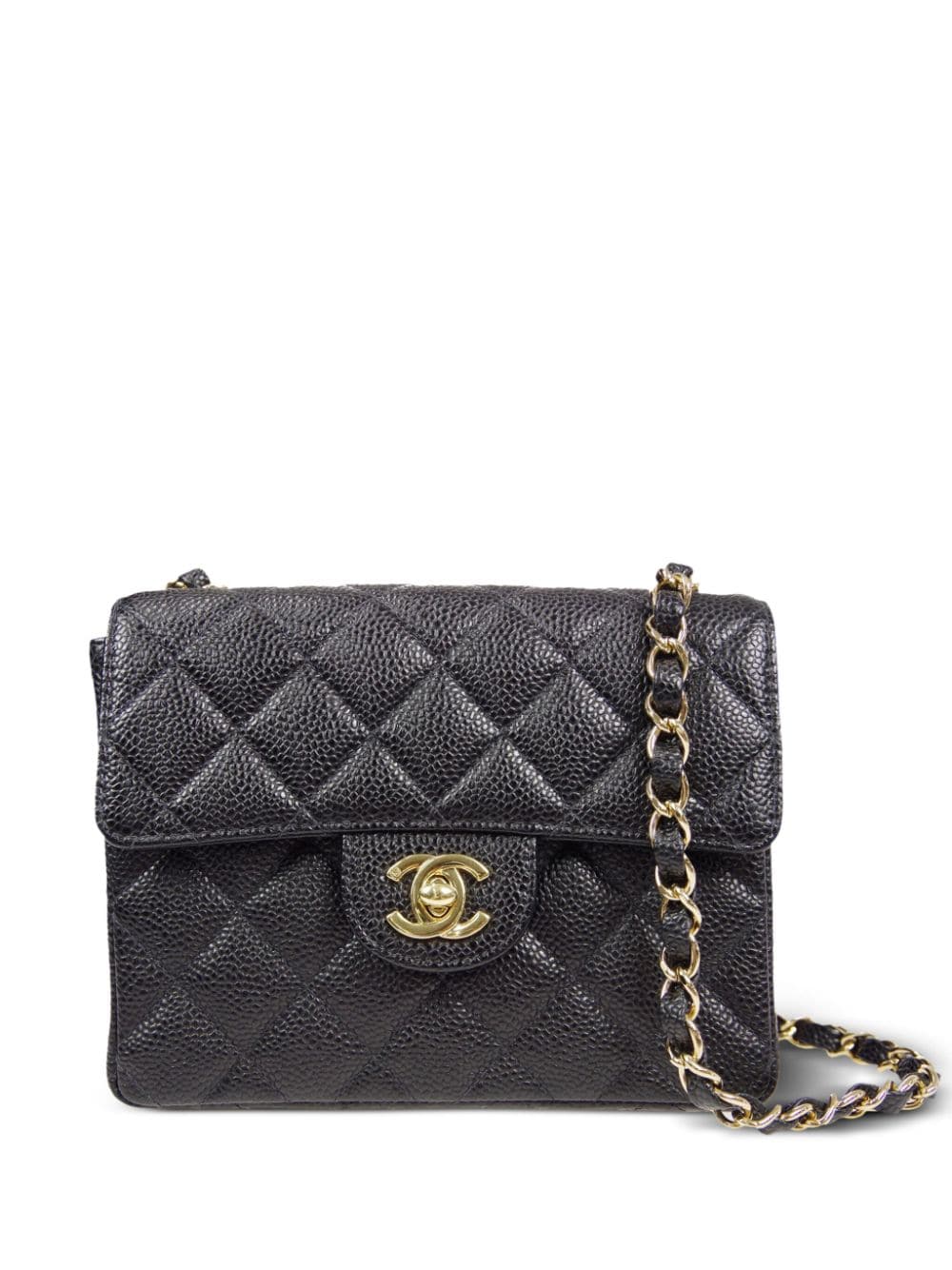 CHANEL Pre-Owned 2002 Classic Flap mini shoulder bag - Black von CHANEL Pre-Owned