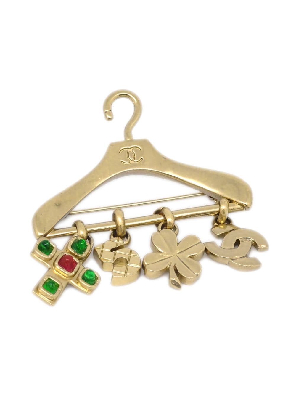 CHANEL Pre-Owned 2002 Gripoix Hanger brooch - Gold von CHANEL Pre-Owned