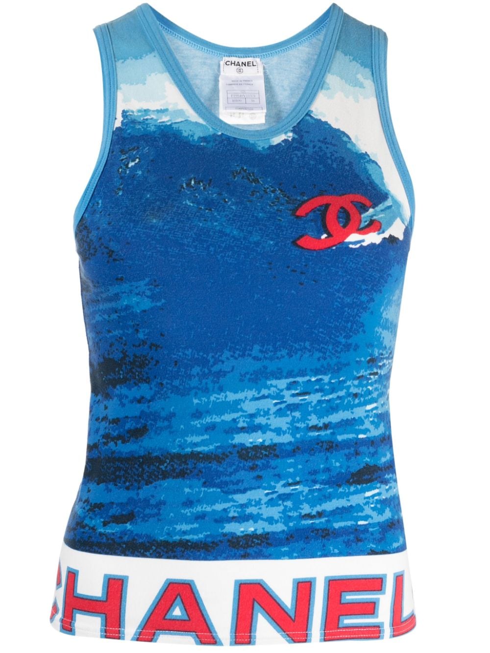 CHANEL Pre-Owned 2002 Surf line tank top - Blue von CHANEL Pre-Owned