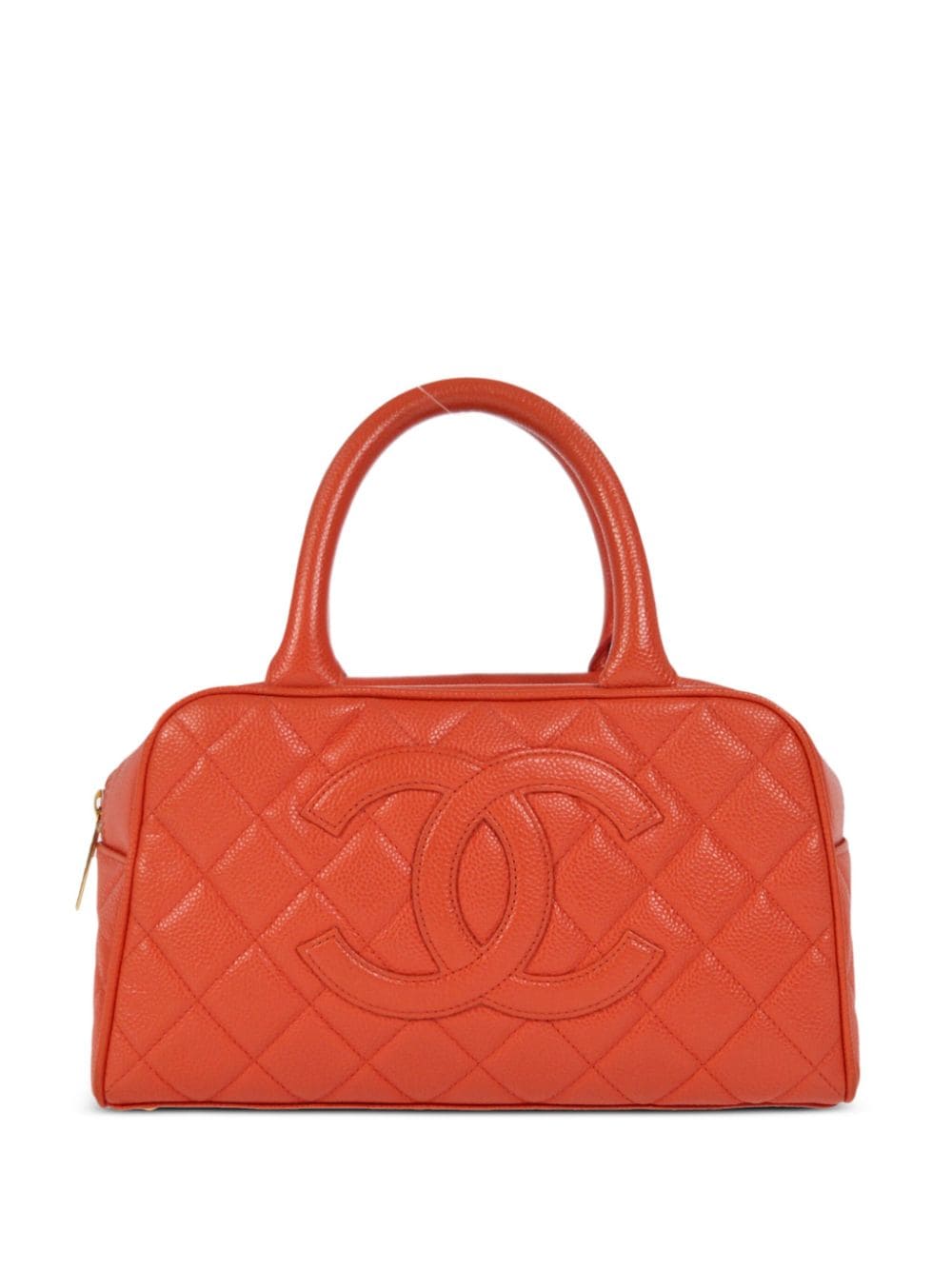 CHANEL Pre-Owned 2003 CC diamond-quilted bowling bag - Red von CHANEL Pre-Owned