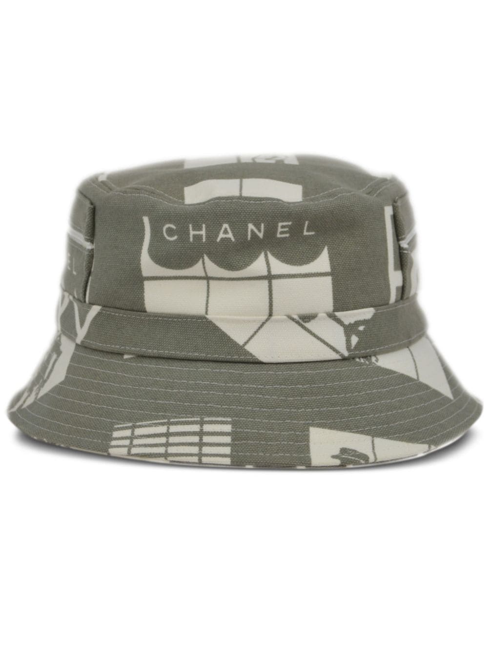 CHANEL Pre-Owned 2003 Windows Line bucket hat - Grey von CHANEL Pre-Owned