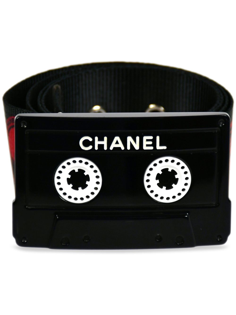 CHANEL Pre-Owned 2004 Cassette Tape belt - Black von CHANEL Pre-Owned