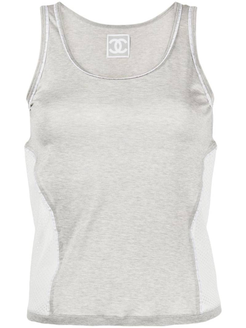 CHANEL Pre-Owned 2004 Sports line panelled tank top - Grey von CHANEL Pre-Owned