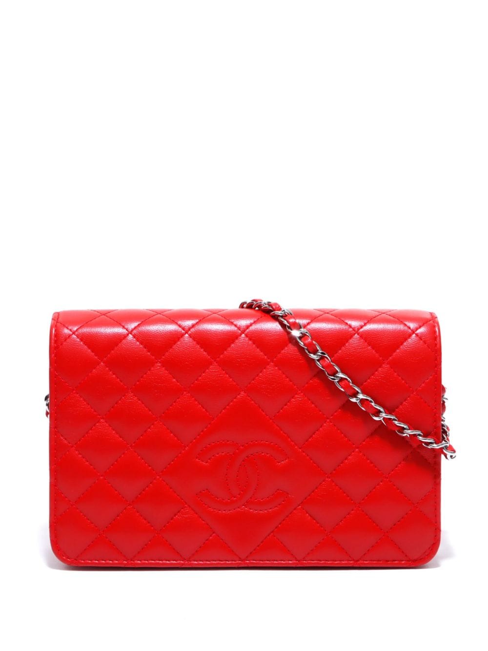 CHANEL Pre-Owned 2005-2006 CC wallet-on-chain - Red von CHANEL Pre-Owned