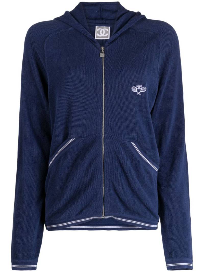 CHANEL Pre-Owned 2005 Sports Line hooded track jacket - Blue von CHANEL Pre-Owned