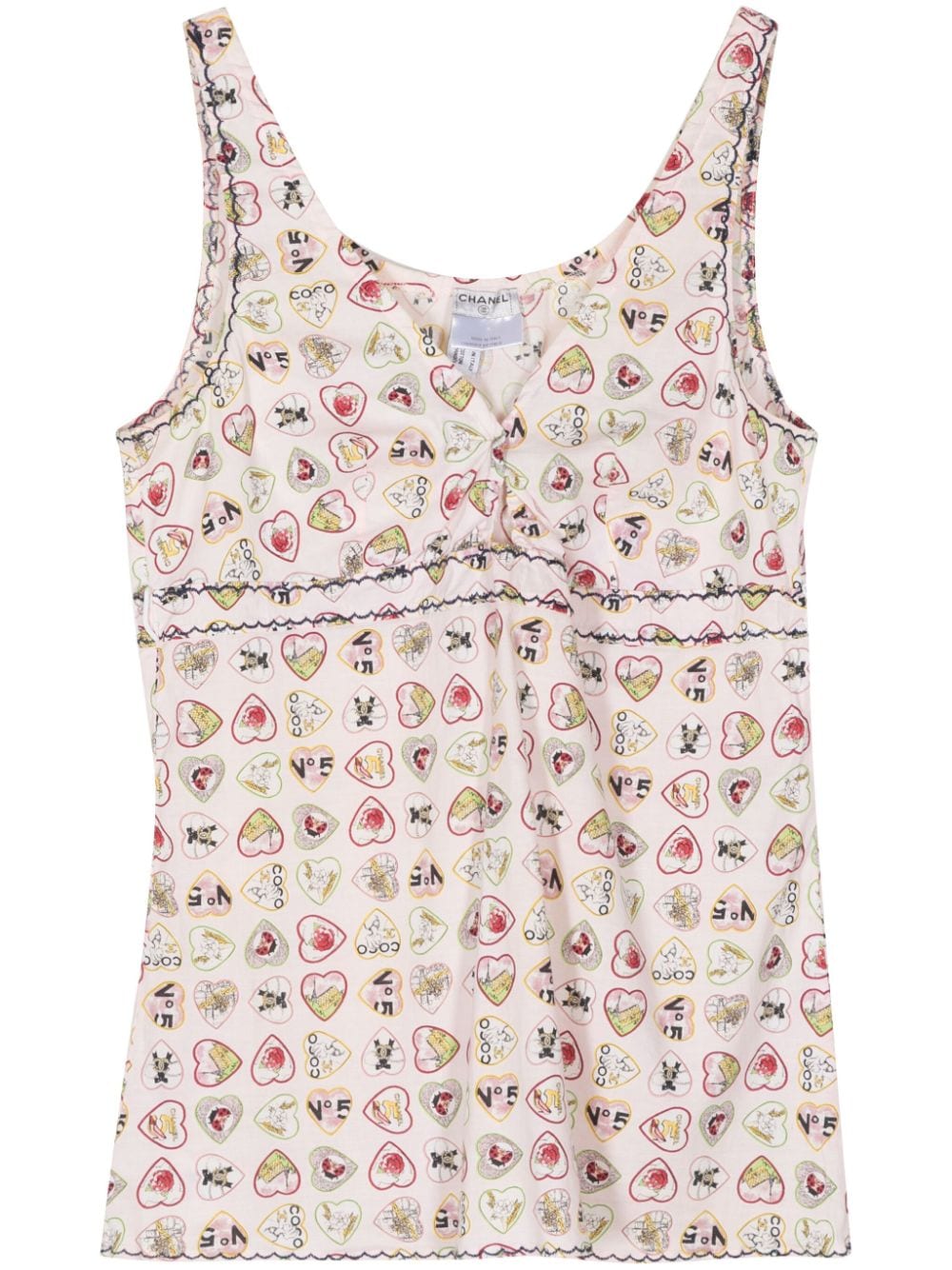 CHANEL Pre-Owned 2006 heart-print tank top - Pink von CHANEL Pre-Owned