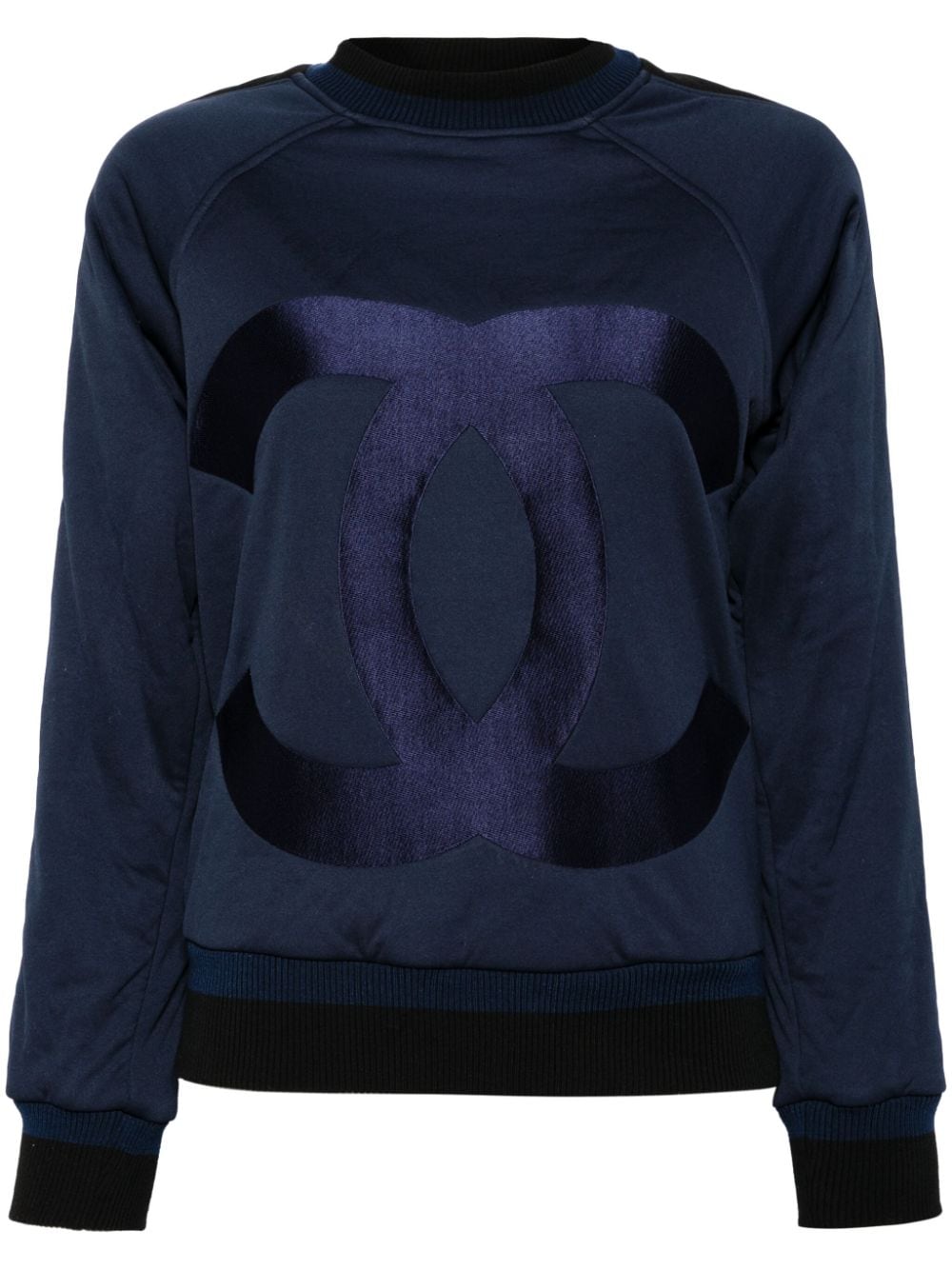 CHANEL Pre-Owned 2008 CC panelled sweatshirt - Blue von CHANEL Pre-Owned