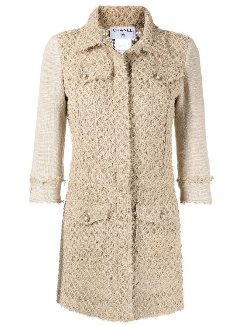 CHANEL Pre-Owned 2010 contrasting sleeves tweed jacket - Brown von CHANEL Pre-Owned