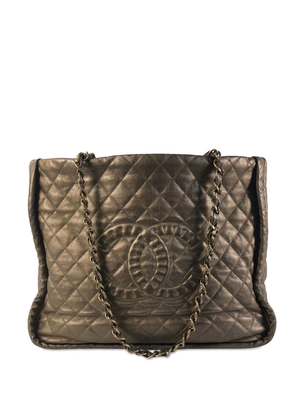 CHANEL Pre-Owned 2011 CC Quilted Calfskin Istanbul tote bag - Brown von CHANEL Pre-Owned