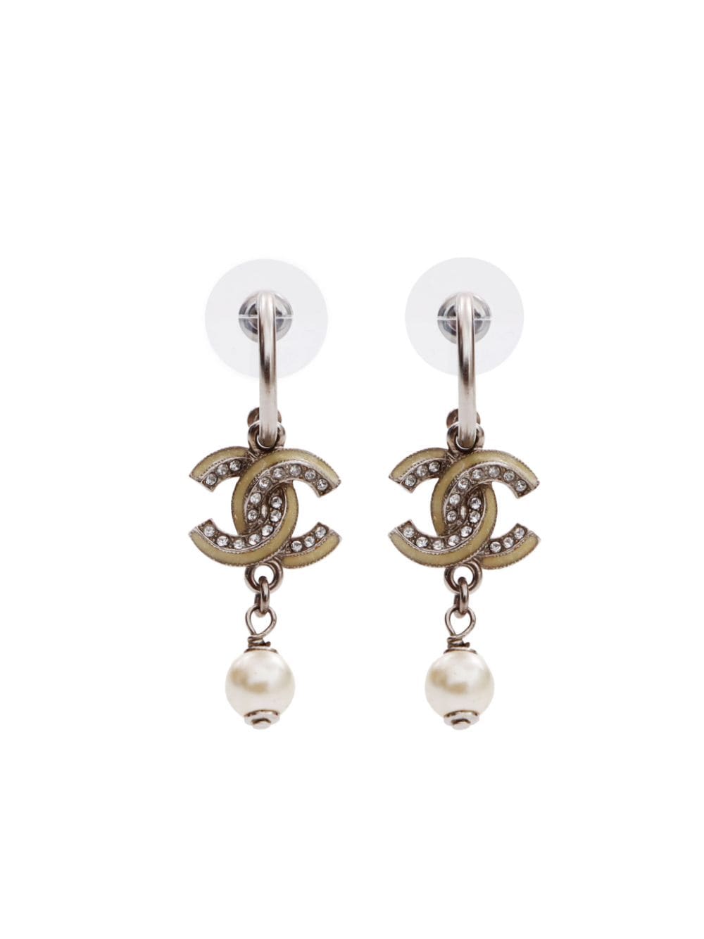 CHANEL Pre-Owned 2011 CC drop earrings - Silver von CHANEL Pre-Owned