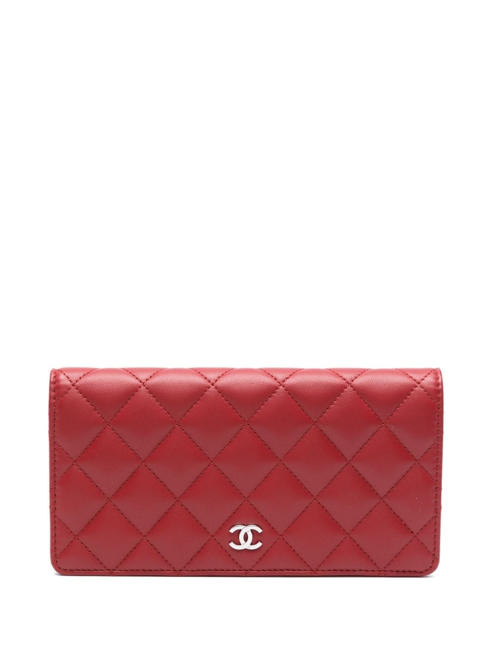 CHANEL Pre-Owned 2012-2013 diamond-quilted wallet - Red von CHANEL Pre-Owned