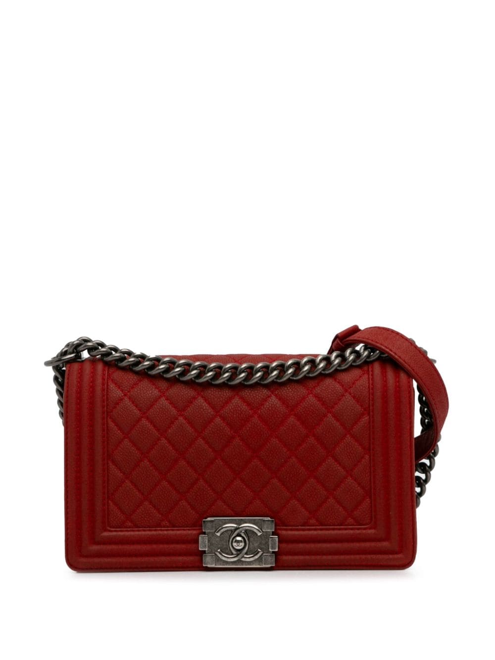 CHANEL Pre-Owned 2013-2014 Medium Caviar Boy Flap crossbody bag - Red von CHANEL Pre-Owned