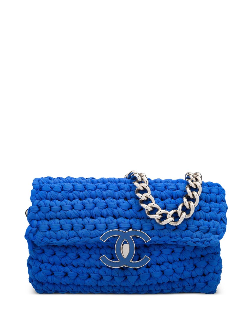 CHANEL Pre-Owned 2014 Classic Flap Crochet shoulder bag - Blue von CHANEL Pre-Owned