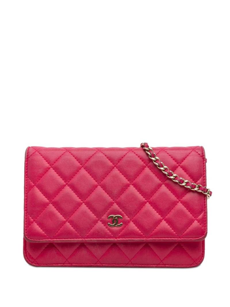 CHANEL Pre-Owned 2016 Classic Lambskin Wallet on Chain crossbody bag - Pink von CHANEL Pre-Owned