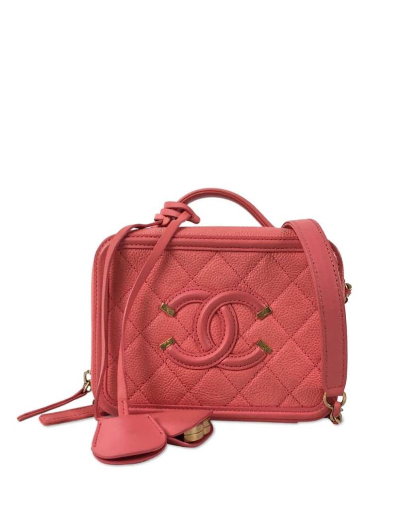 CHANEL Pre-Owned 2017-2018 Small Caviar CC Filigree Vanity Bag satchel - Pink von CHANEL Pre-Owned