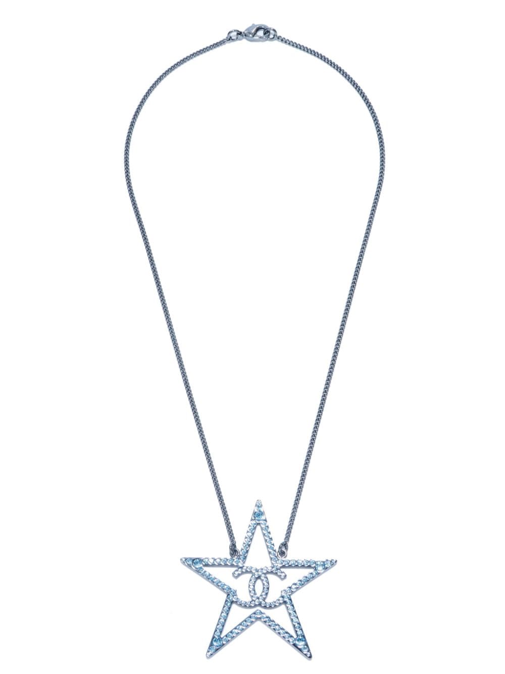 CHANEL Pre-Owned 2017 CC star-motif necklace - Blue von CHANEL Pre-Owned