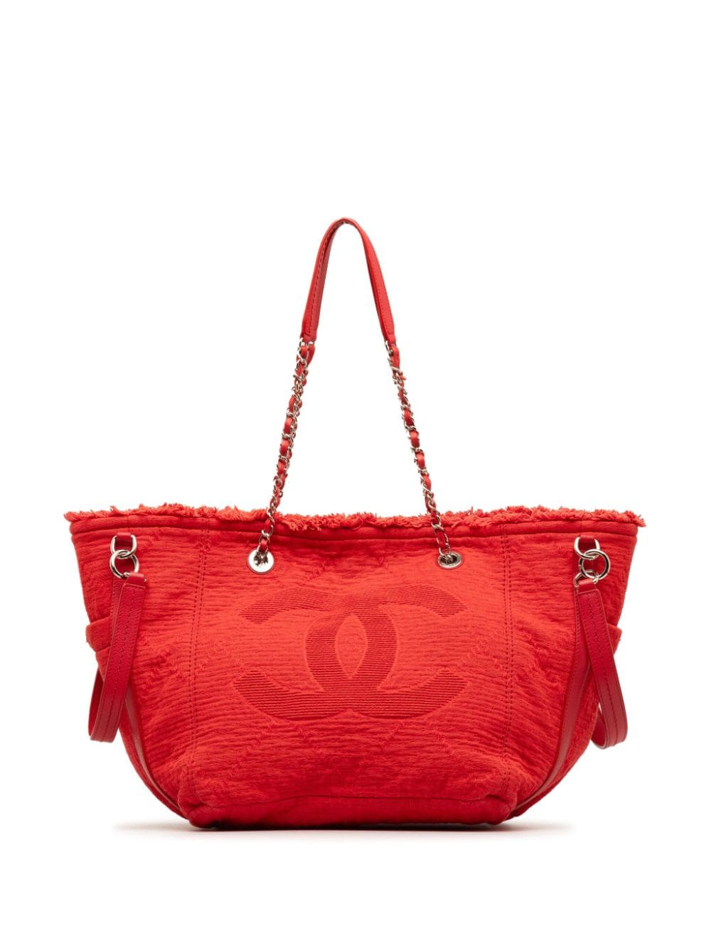 CHANEL Pre-Owned 2019 CC logo-jacquard tote bag - Red von CHANEL Pre-Owned