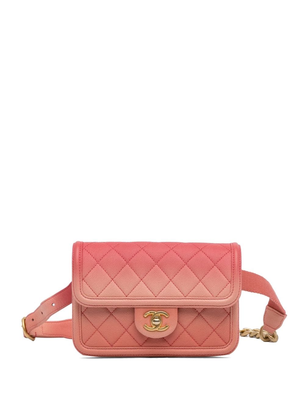 CHANEL Pre-Owned 2019 Caviar Sunset On The Sea Flap belt bag - Pink von CHANEL Pre-Owned