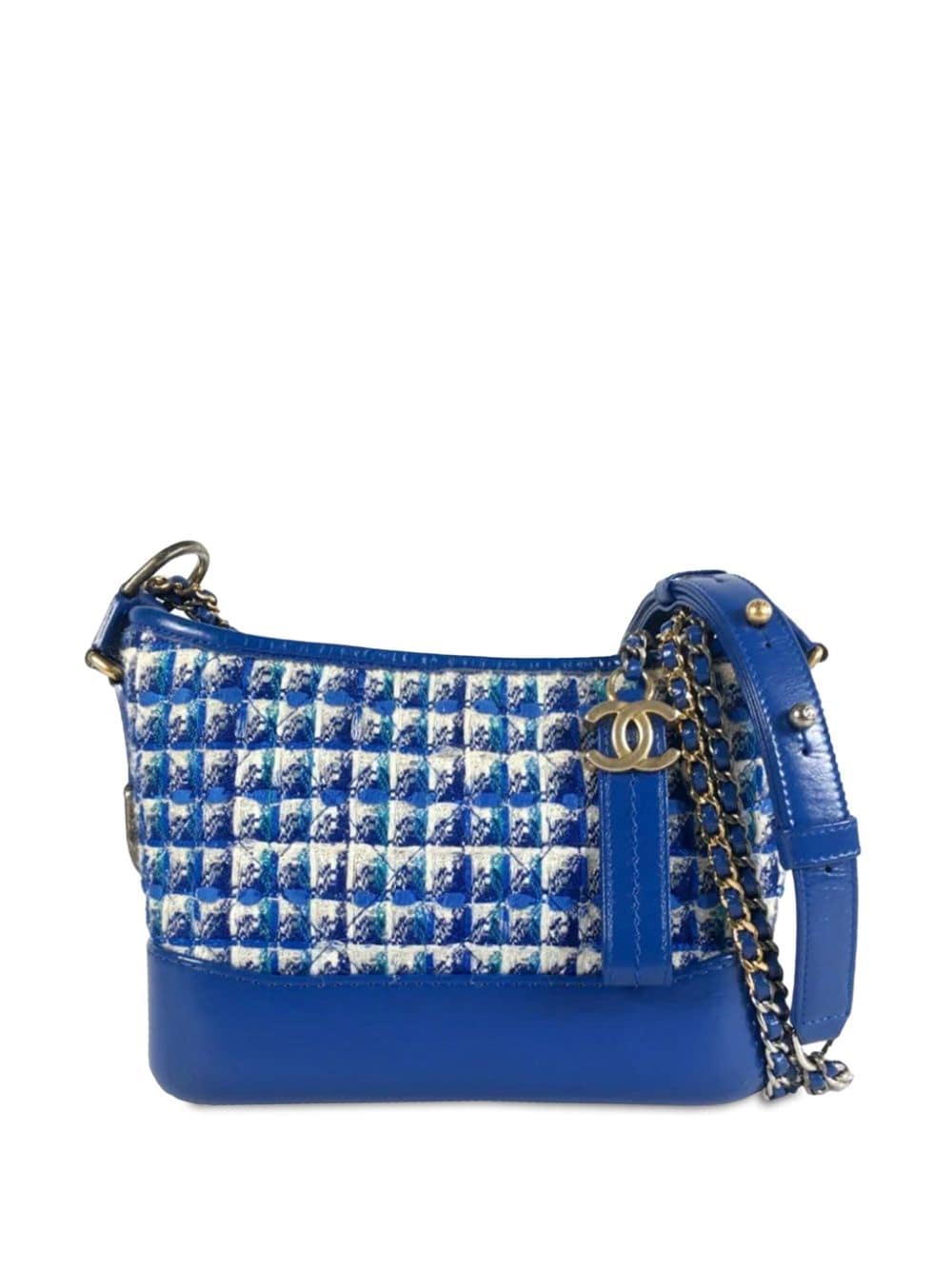 CHANEL Pre-Owned 2019 Pre-Owned Chanel Small Tweed Gabrielle Hobo crossbody bag - Blue von CHANEL Pre-Owned