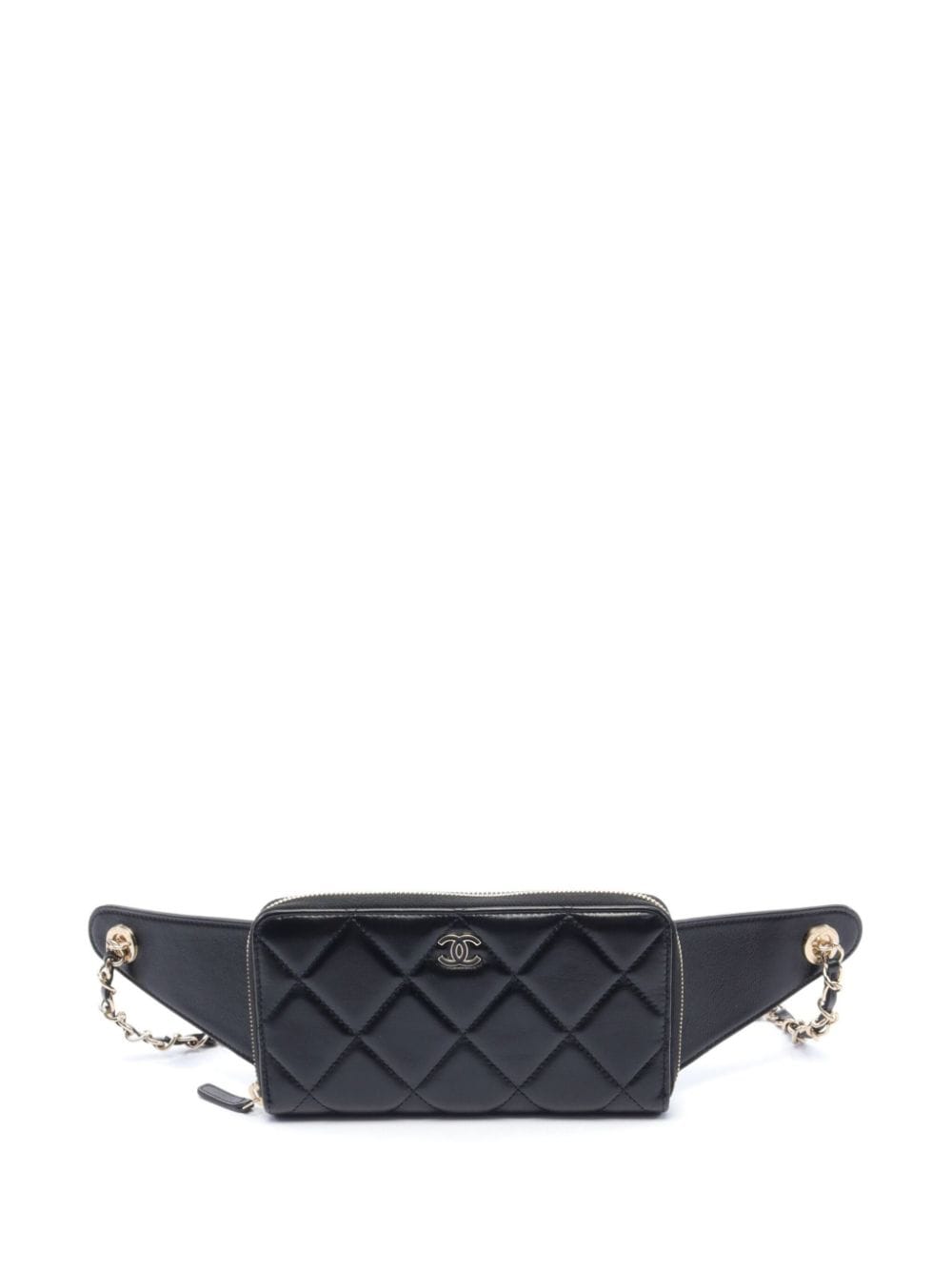 CHANEL Pre-Owned 2020-2021 CC diamond-quilted belt bag - Black von CHANEL Pre-Owned